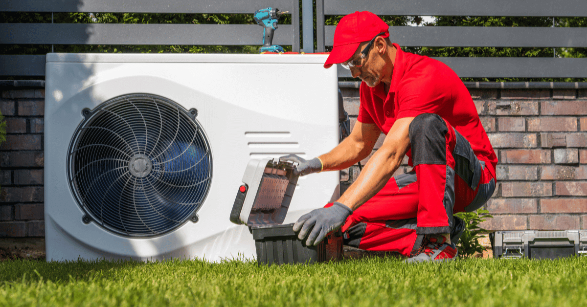 a professional worker installing an HVAC system