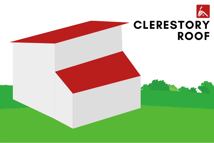 illustration of a house with a clerestory roof