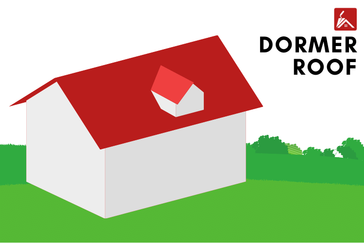 illustration of a house with a dormer roof