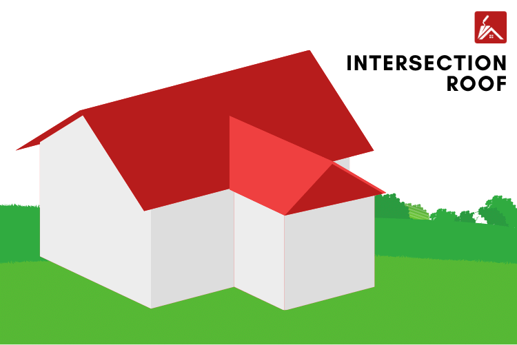 illustration of a house with an intersection roof